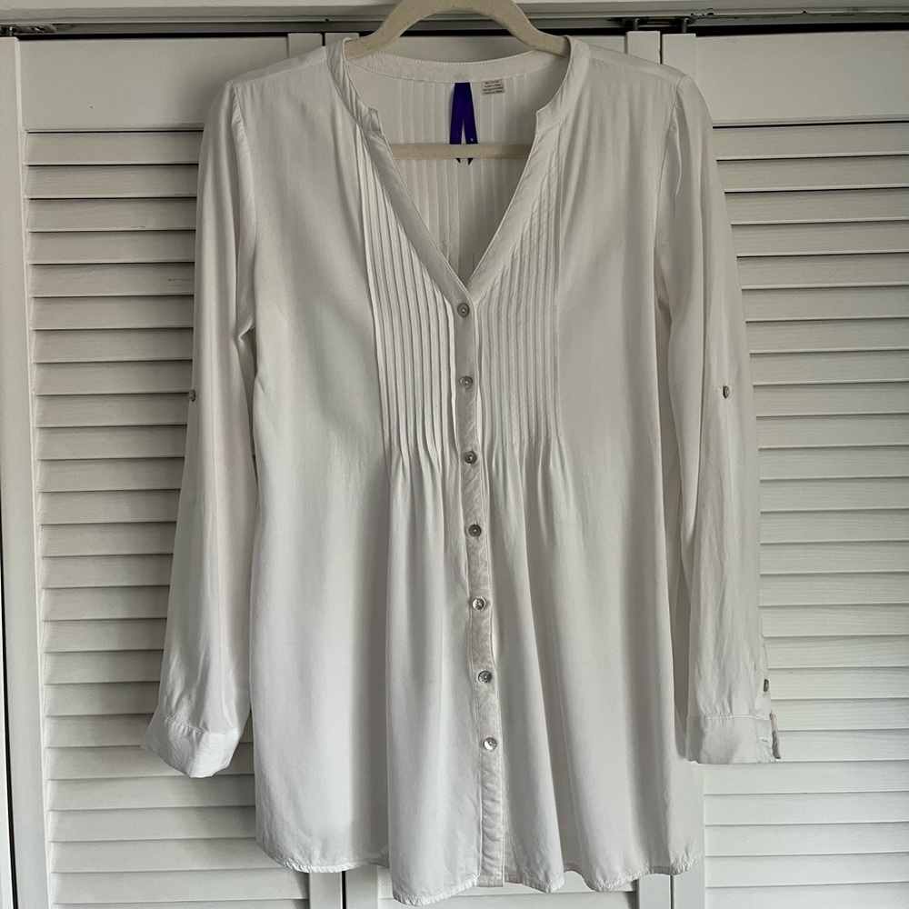 Seraphine Maternity Ivory Maternity Blouse Size Small